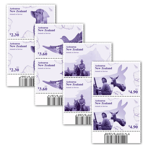 2025 Animals in Service Set of Barcode A Blocks | NZ Post Collectables